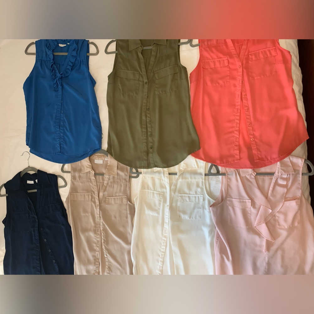 BUNDLE of 7 - New York & Co. Sleeveless Blouses